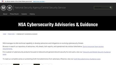 NSA Cybersecurity Advisories preview