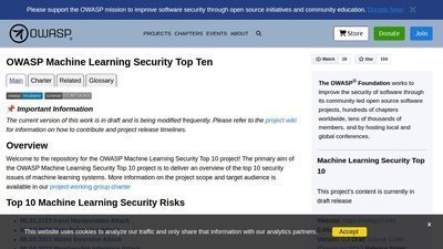 OWASP ML Security Top 10 preview