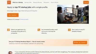 Y Combinator Work at a Startup preview